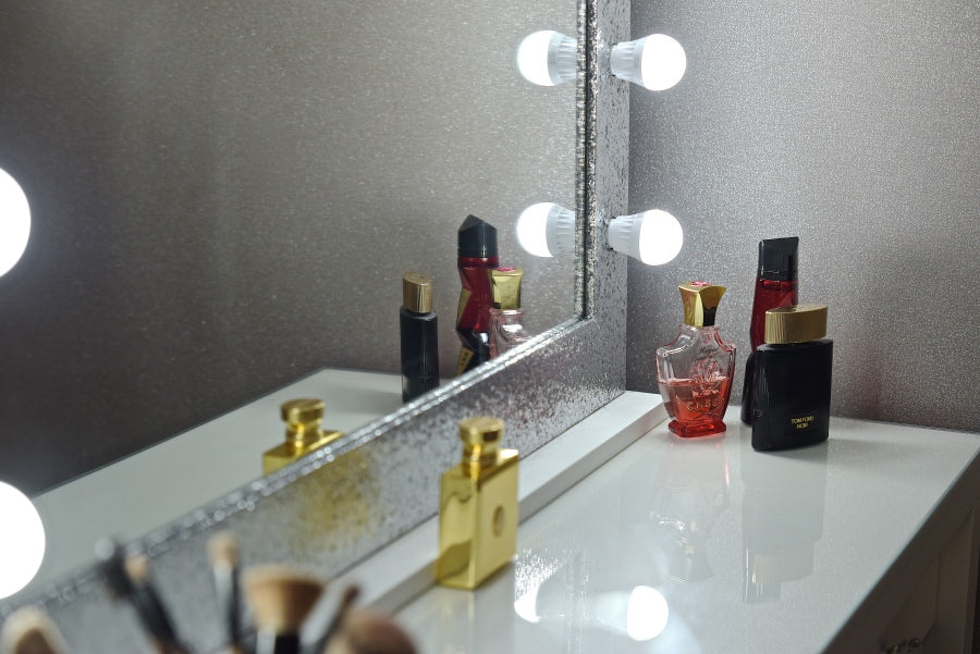 Hollywood Sparkle Mirror 36"x26" - Silver